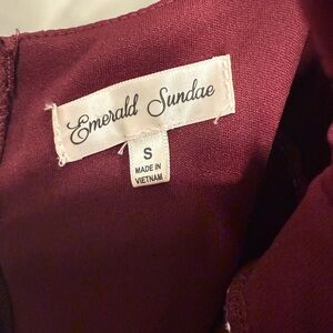 Emerald Sundae Burgundy Prom Dress